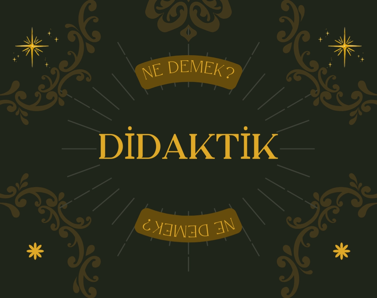 Didaktik Ne Demek